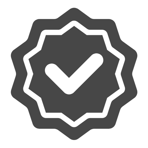Badge icon symbolizing trusted product quality.