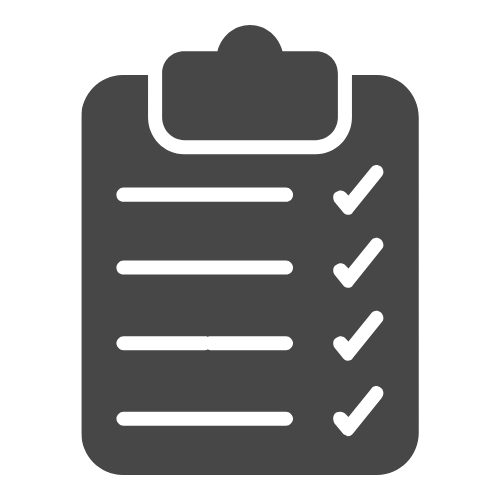 Clipboard checklist icon representing real wellness results.